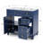 36" Blue Bathroom Vanity With Ceramic Sink, Soft-close Drawers & Solid Wood Frame – Multi-organizer Storage Cabinet
