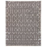 Metro-Velvet Geometric Area Rug in Taupe