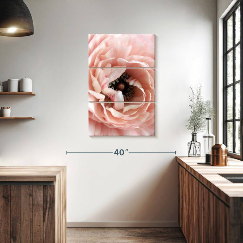 Grande fleur rose Harnek, H 38 po x l 24 po