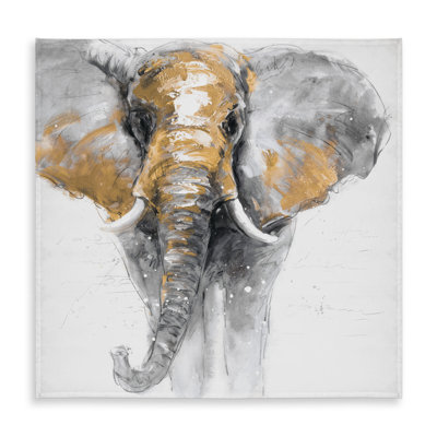 Golden Elephant Tablecloth | Indoor/Outdoor Living Room Decor