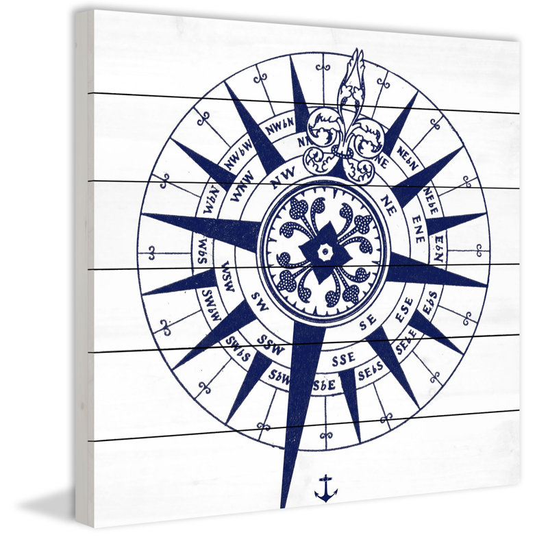 " Blue Compass ", 24" H x 24" W x 1.5" D