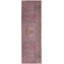 Tapis de couloir lavable floral bleu et rouge 8 pi