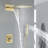 LCD Digital Shower System with 21” Rainfall Shower and Head Handheld Spray, Temperature Display-99834782
