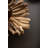 Kalalou Driftwood Decorative Trays Set of 2 Leaf Shape with Abaca Trim Organic Home Decor 4" H