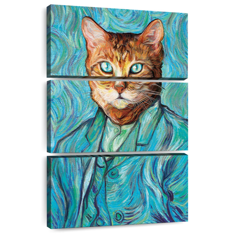 Portrait de chat Ketti Van Gogh, H 57 po x l 36 po