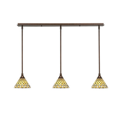 Luminaire suspendu linéaire 3 lumières 3 lumières