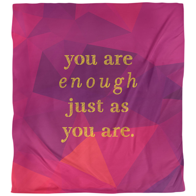 Housse de couette simple quoted quoted, Housse de couette pour grand lit, Rubellite / or