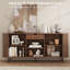 Buffet avec grand tiroir, buffet avec porte coulissante Tambour et tablette réglable-591230544-603300521