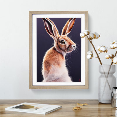 A Curious Hare - Single Picture Frame Print