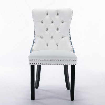 PU and Velvet Upholstered Dining Chair