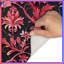Tapis de bain floral rouge complexe-609045947