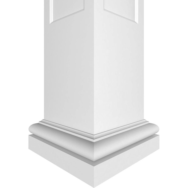 Ensemble de colonnes encastrées carrées classiques en PVC Craftsman Classic, H 108 po x l 7,63 po