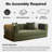 59"Fold Out Modular Sofa Bed Convertible Floor Sofa Couch Corduroy Folding Mattress Lounge Couch for Livingroom Bedroom Office No Assembly Required with Fixed-Shape Frame(Green)-1716495810-1716495815-1716495811
