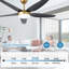 142cm 5 - Blade Reversible Ceiling Fan With LED Light and Remote Control