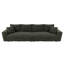 Fauteuil rembourré 102,4 po à 4 places, velours côtelé, matériau de revêtement, repose-pieds à positions multiples, revêtement confortable pour tout le corps, expérience-1499852885