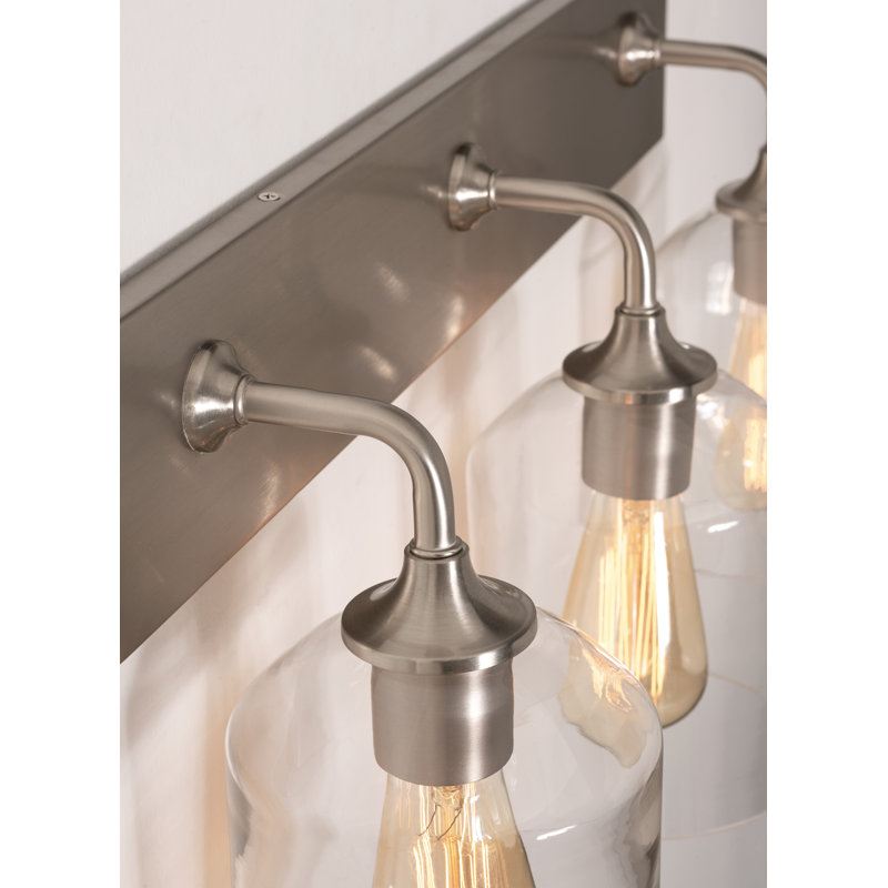 Bowgen 3 - Light Dimmable Vanity Light, Satin Nickel