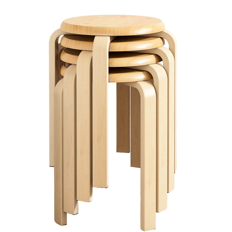 Tabourets ronds 18 po sans dossier de 18 po empilables avec feutre, parfaits pour les salles de classe, les salles à manger et les cuisines