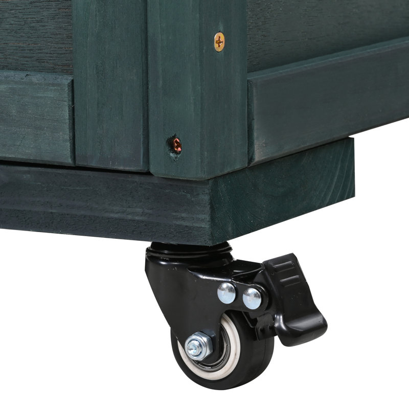 Serre à cadre froid avec roulettes de 47 po x l 23,6 po pour l'intérieur et l'extérieur, Vert