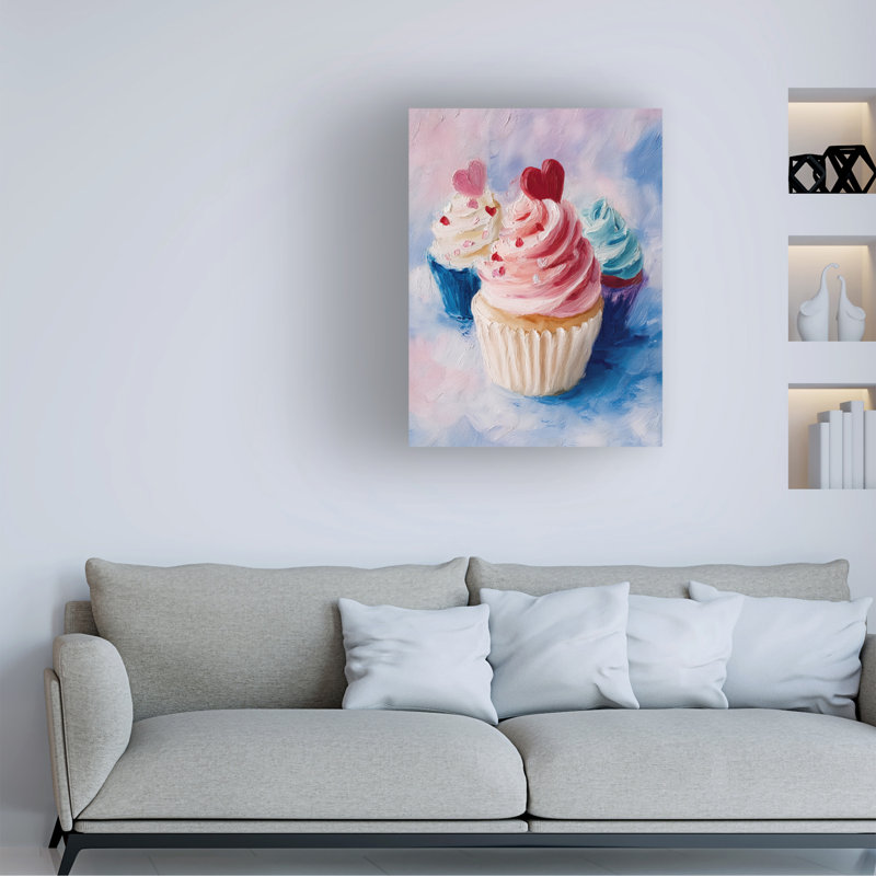 Art mural sur toile tendue - "Pastel Confections I" par Paula Freeman pour décoration de salon, de chambre à coucher ou de bureau - 14 x 19