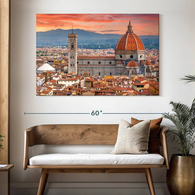 Ravi Il Duomo Florence Sunset Italy, 34" H x 51" W