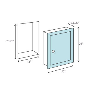 Jadon 16" x 26" Recessed Medicine Cabinet