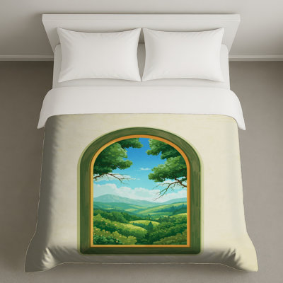 Housses de couette pour fenêtre Mountainous Landscape