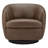 Marcy Geniue Leather Swivel Barrel Chair-1128968047