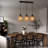 3-Light Rattan Pendant Light, Adjustable Height,Farmhouse Natural Woven Cage(No Bulbs)