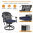 7-Piece Rectangle Cast Aluminum Outdoor Patio Dining Set with Swivel Chairs & Cushions-702683220