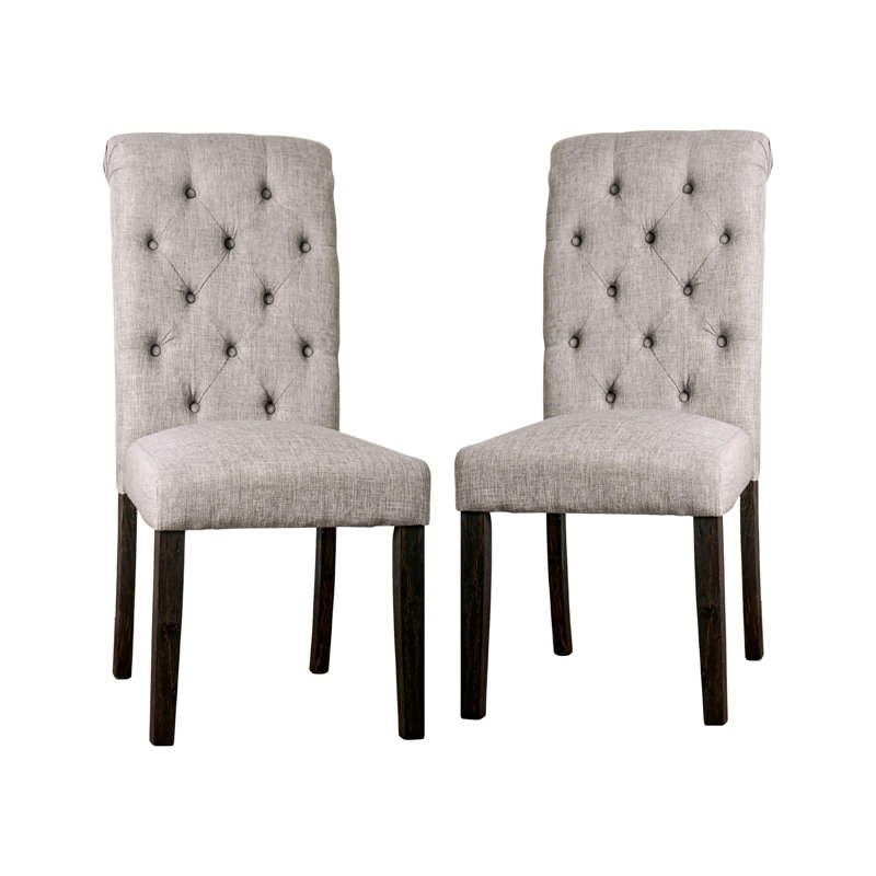 Chaise d'appoint rembourrée Julian, Gris clair