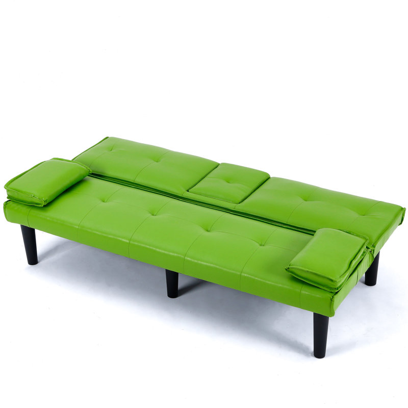 Lit de 67 pouces avec conception pliable et porte-gobelet pour porte de chambre d'amis, adaptable à différents styles de meubles