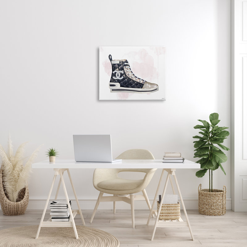 Sneaker matelassé Glam Fashion - Designer, H 24 po x l 30 po x 1,5 po, Toile tendue