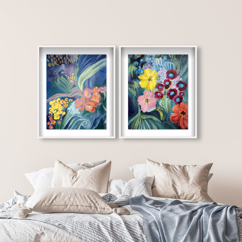 Spring Motion Set Set by Oliver Gal, 43"H x 35"W, White Shadowbox