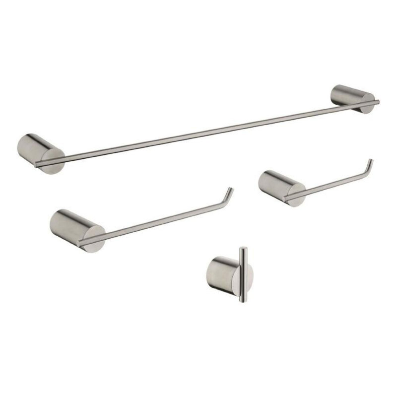 Jacob-Jon 4 - Piece Bathroom Hardware Set, Brushed Nickel