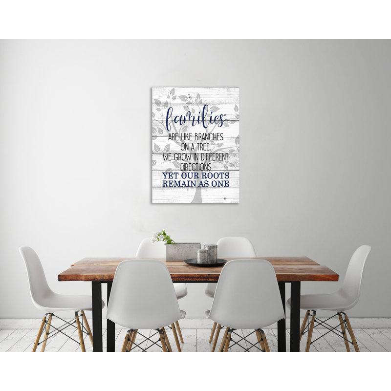 "Family Branches" par Kimberly Allen - art textuel sur toile tendue, H 30 po x l 30 po x P 1,5 po