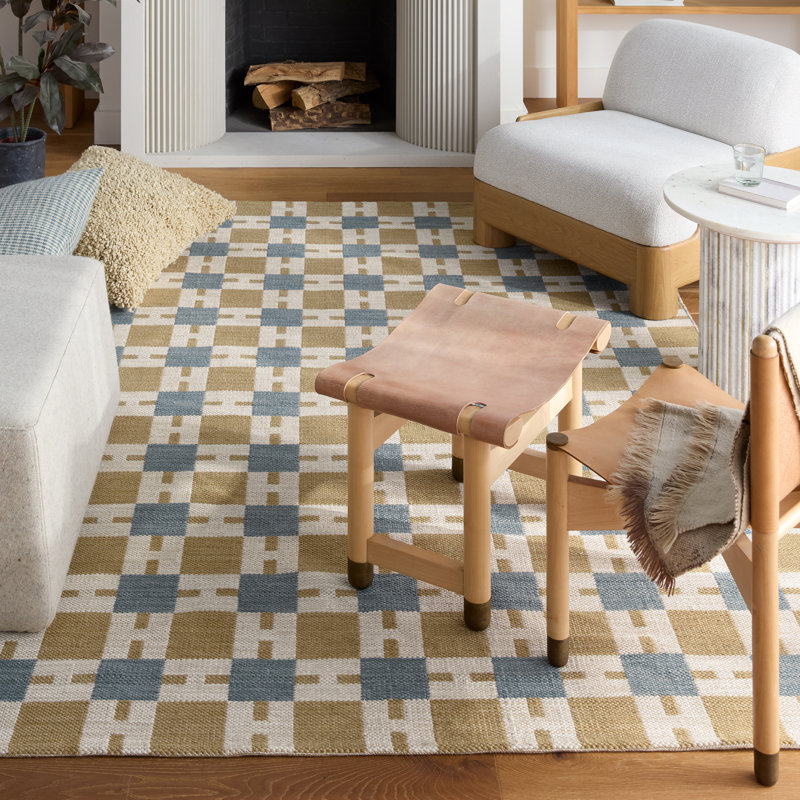 Tapis de couloir intérieur / extérieur brun / bleu Amren RYT03, Vert