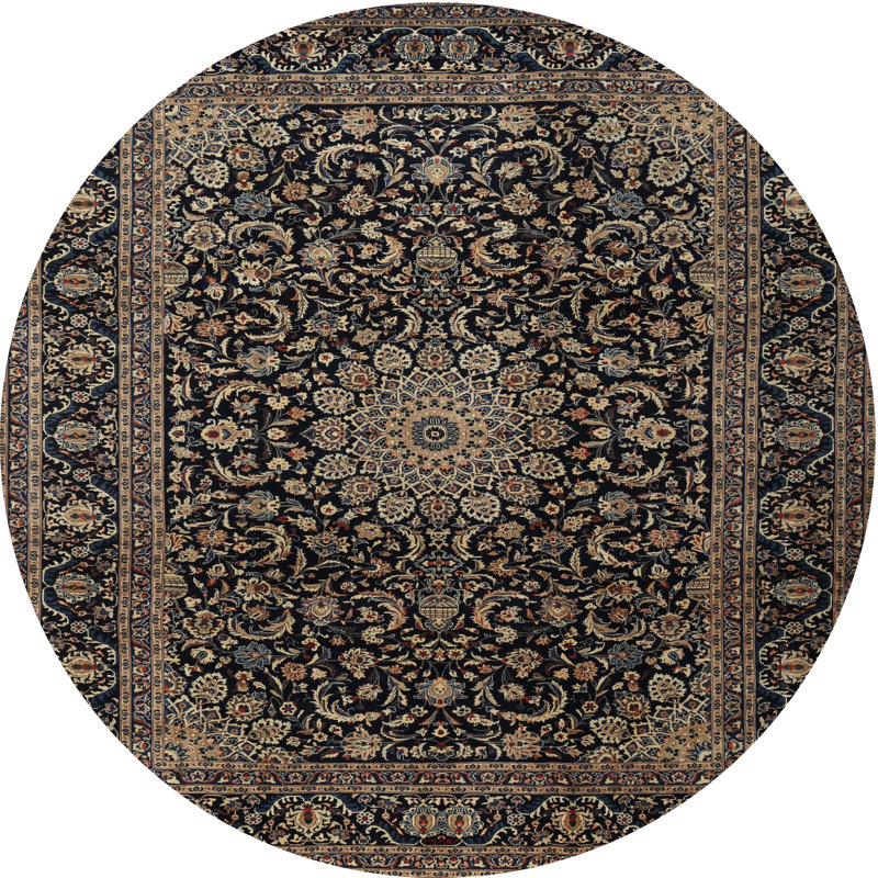 Maddin Oriental Indoor Rug, Round 5'