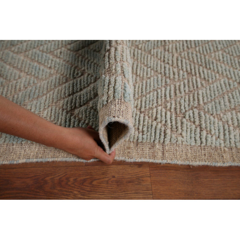 Tapis marocain moderne à chevrons All-Over 9 x 13