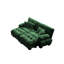 Ensemble de canapé Cloud 2 places en chenille avec 2 repose-pieds, canapé de salon à assise profonde et coussins, vert émeraude-2026522439