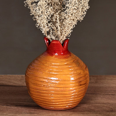 Bungalow Rose Handmade Joyous Passion Ceramic Decorative Vase