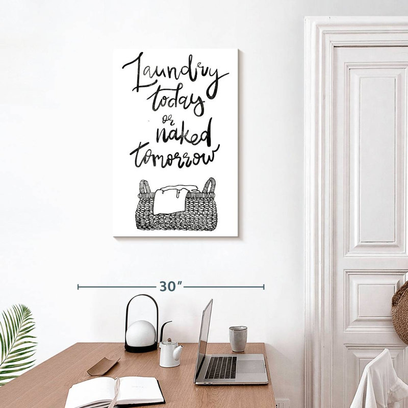 Tergel Laundry Today Typography, 30" H x 20" W