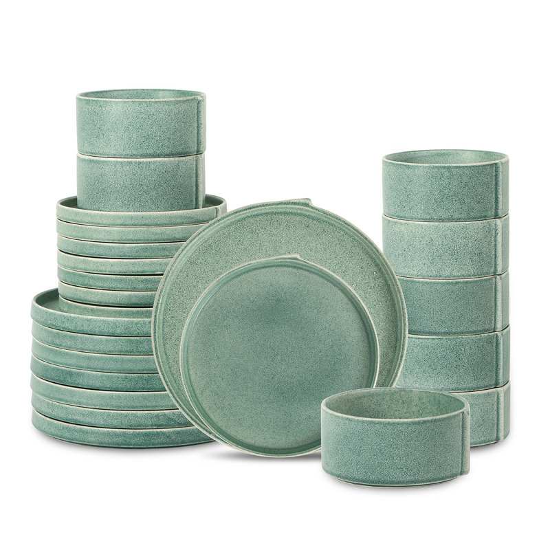 Service de table 24 pièces Stone Lain Bao, Vert