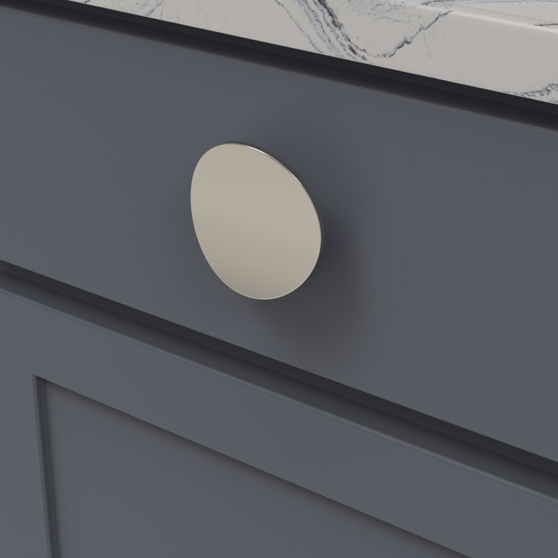 Vale Collection Knob, Polished Nickel, 3''