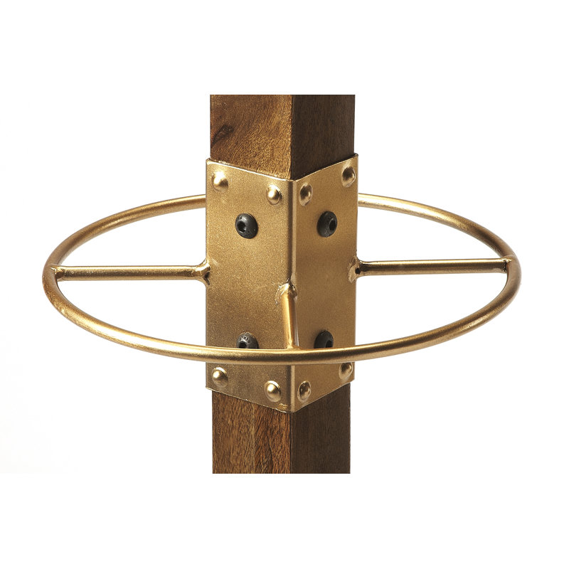 Logan Metal Freestanding Coat Rack, Antique Gold