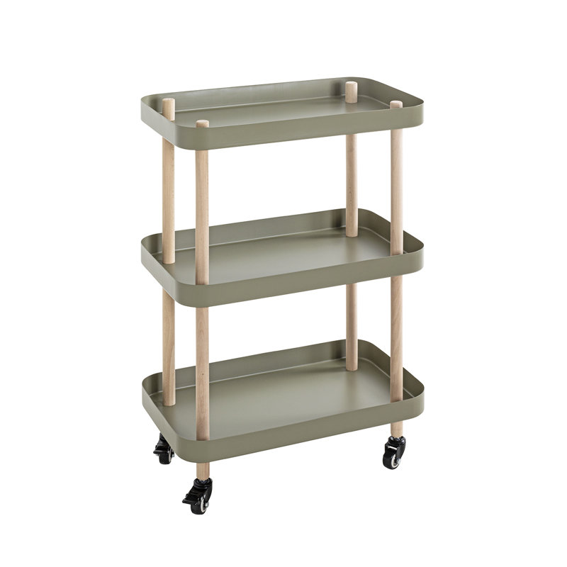Aleyda Tray Top End Table, Grey/Brown/Blue
