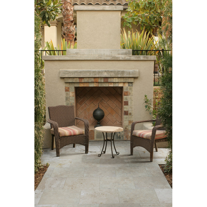 Marzana 16 in. x 24 in. x 1.18 in. Tumbled Travertine Stone Look Paver (2.67sq. ft./unit, 1 Piece), Dune