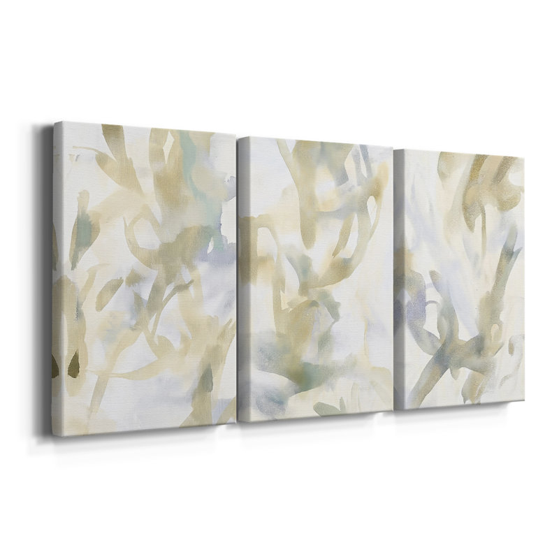ABSTRACT Series CMIV - Toile tendue sur mesure avec châssis - 3 pièces, H 12 po x l 24 po