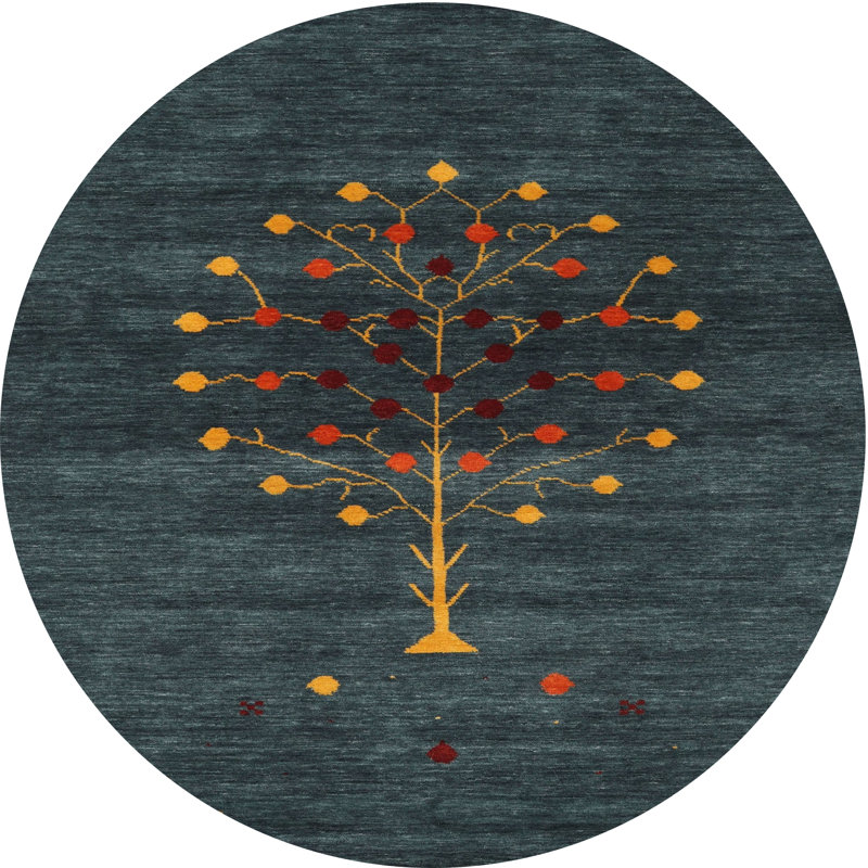 Tapis olive clair Barina, Rond 8 pi