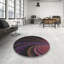 Tapis noir/orange tissé à la machine-1860862214