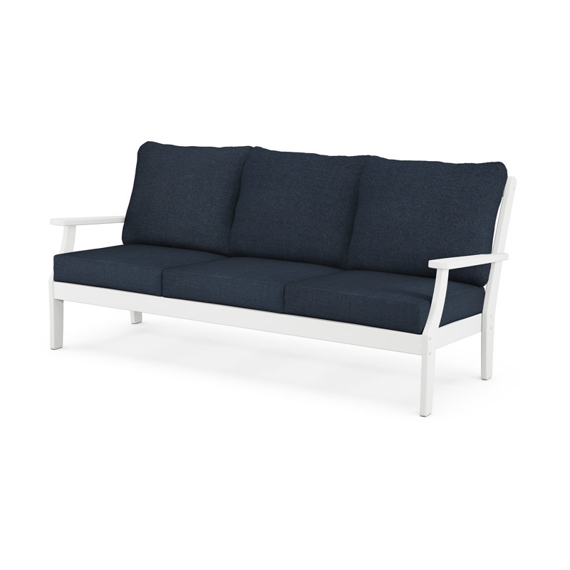 Canapé Braxton, Blanc, Marine Indigo
